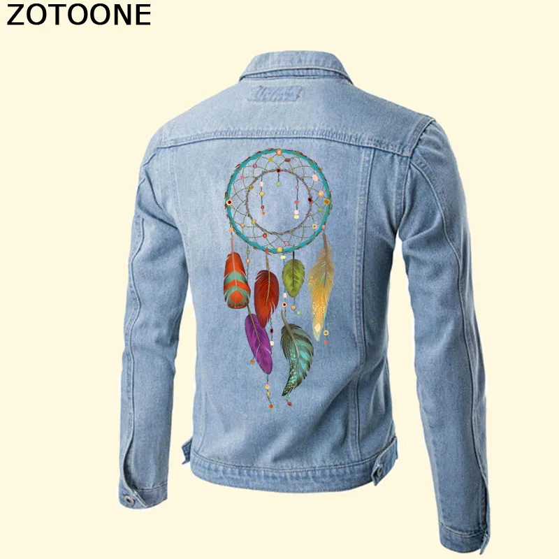ZOTOONE цветные перья Ловец снов тепловые переводки дешевые Мультяшные наклейки для