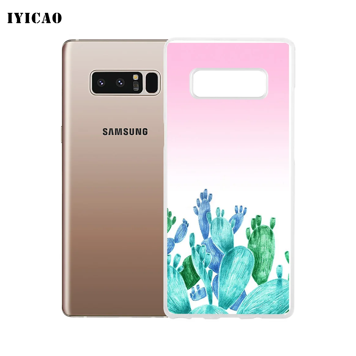 IYICAO милый кактус Мягкий силиконовый чехол для телефона samsung A5 A6 плюс A7 A8 A9 J3 J5 J7 Note 8
