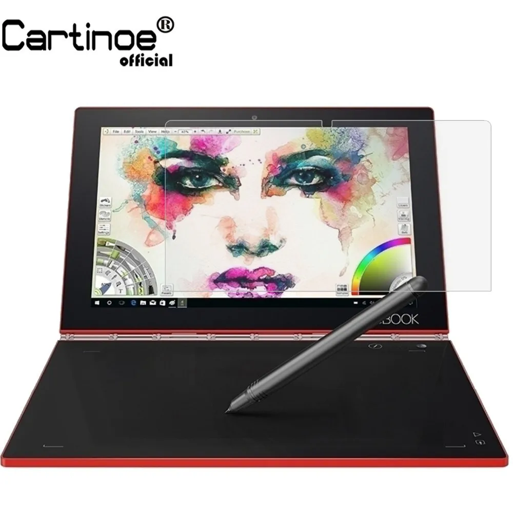 Cartinoe Screen Protector For Lenovo Yoga Book 10.1 Inch Touchscreen Laptop/tablet Hd Crystal Clear Lcd Guard Film 2pcs |