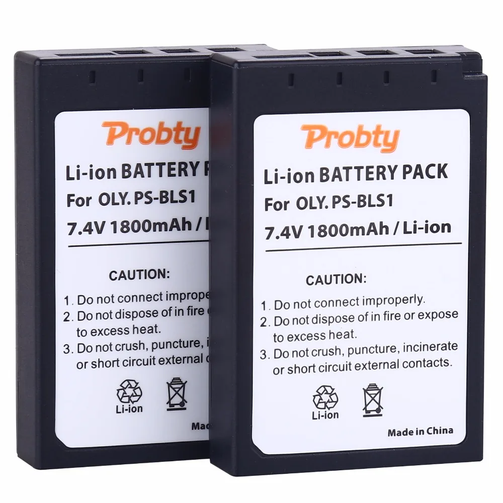 PROBTY PS-BLS1 PS BLS1 PSBLS1 Перезаряжаемые Батарея для Olympus PEN E-PL1 E-PM1 EP3 EPL3 Evolt E-420 E-620 E-450 E-400 E-410