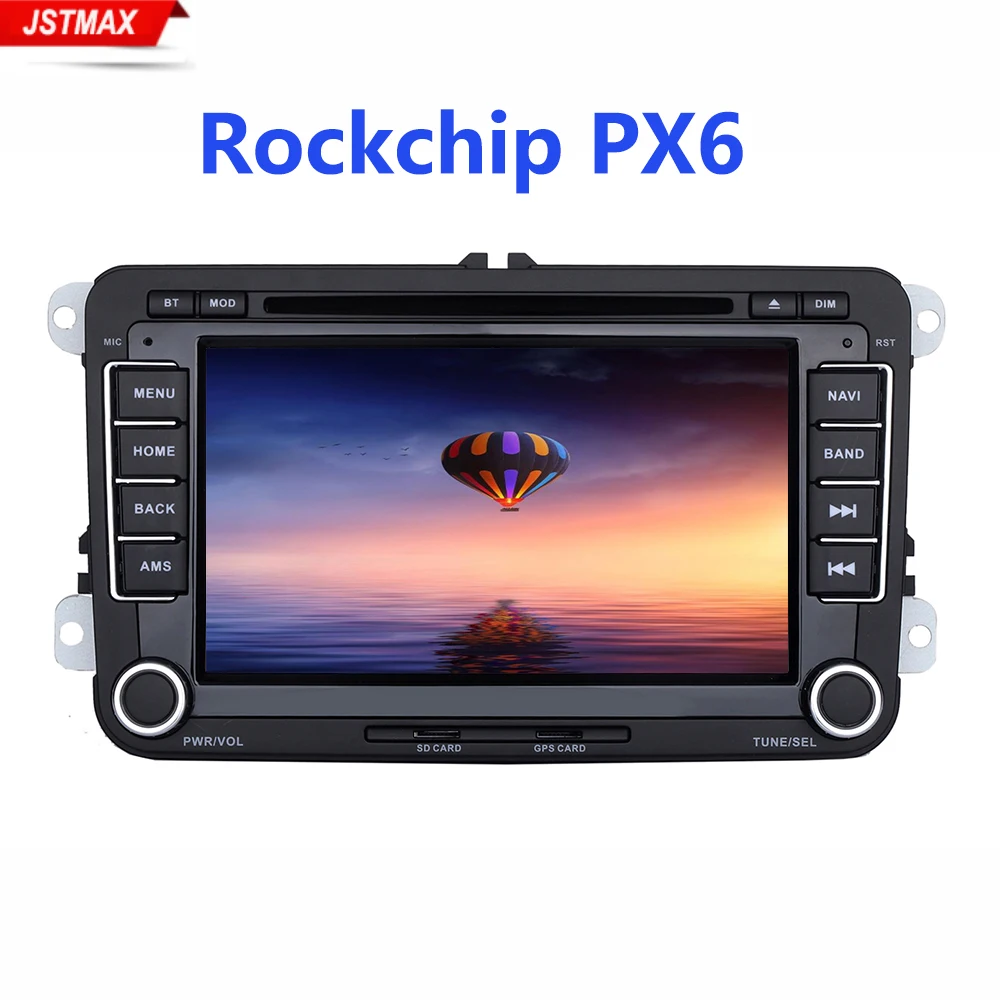 Автомобильный мультимедийный плеер IPS 7 дюймовый экран Android 9 0 PX6 DSP GPS Wi Fi HDMI для VW