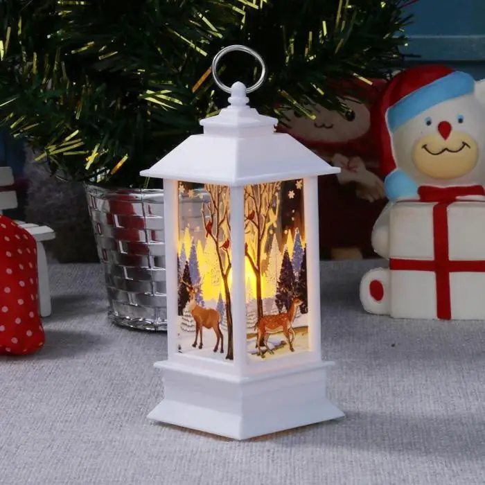Christmas Candlestick Lantern Light Candle Holder Lamp Bulb Home Party Decor MYDING