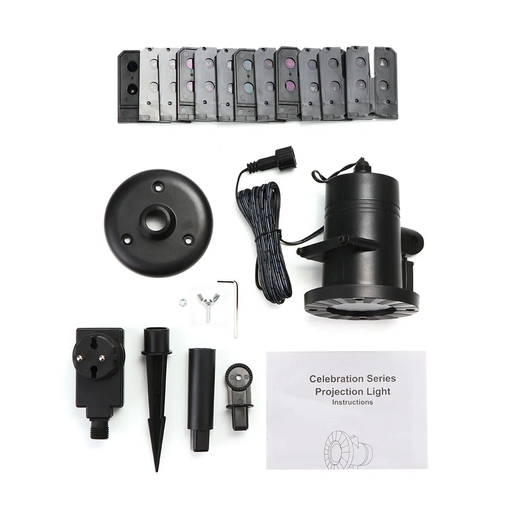 12 узоров Рождественский лазерный свет снежинка проектор наружный светодиодный