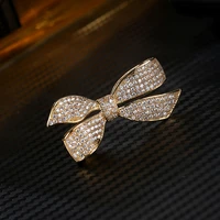 fym brand women cubic zirconia bowkont brooches for wedding party ladies brooches pins for women gold color jewelry
