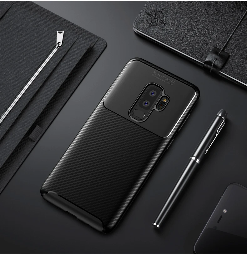 Чехол из углеродного волокна для телефона Samsung Galaxy Note 9 S9 S10 e S10e 5G M10 M20 M30 A10 A30 A40 A50 A70
