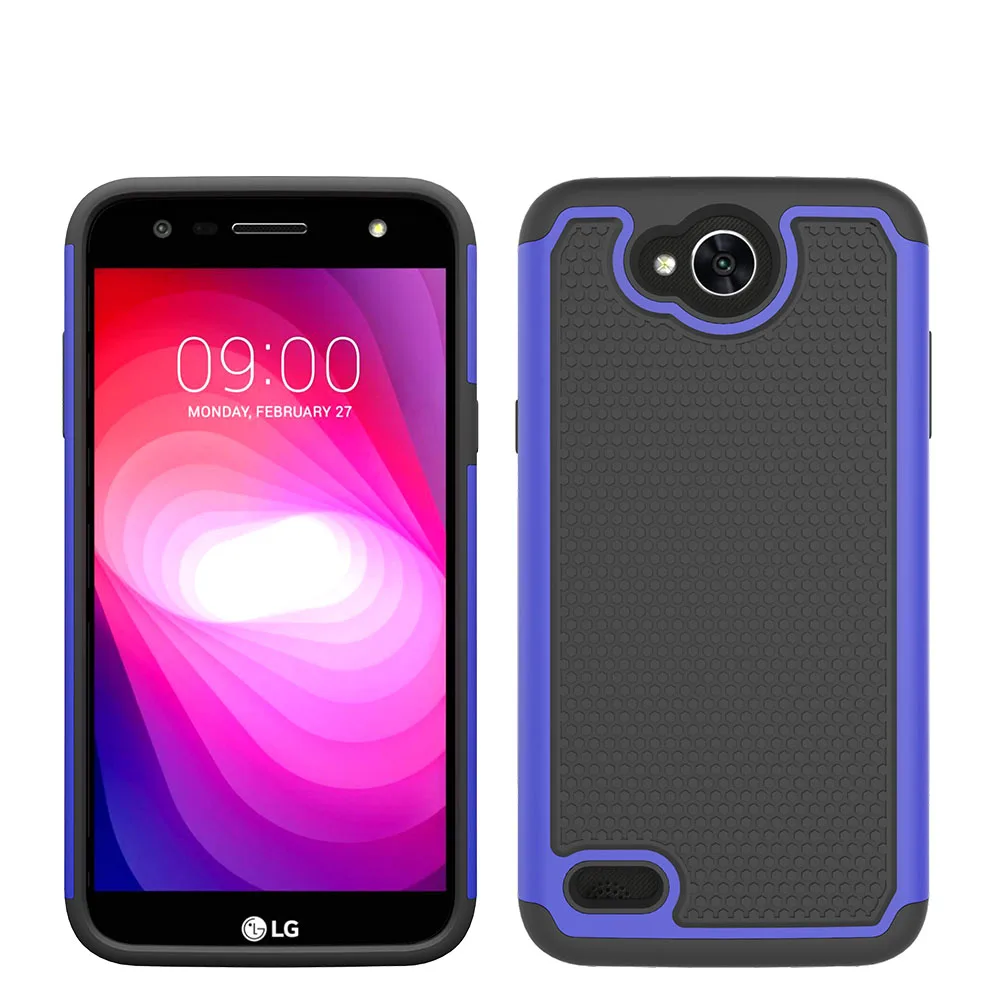 Heavy Duty Dual Layer Armor Case Shockproof Protective Cover For LG X Power 2/LV7/K10 Power/X Charge/Fiesta LTE/Fiesta 2 L64VL |