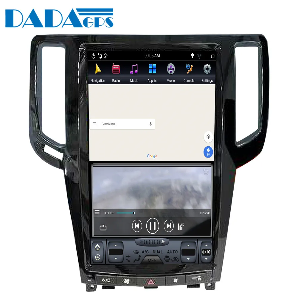 Автомобильный мультимедийный радиоплеер экран 13 6 дюйма Android 8 1 4 Гб ОЗУ для Infiniti