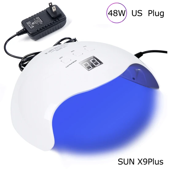 SUN X9Plus US Plug 75 Вт Сушилка для ногтей УФ светодиодная лампа набор таймер с функцией памяти отверждающая машина для всех типов гель ЖК-дисплей лак для ногтей маникюр TRSUN X2plus - Цвет: SUN X9Plus US Plug