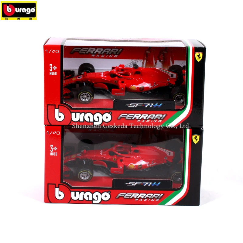 Bburago 1:43 Ferrari racing F1 NO5 имитация сплава супер игрушка модель автомобиля с рулевым