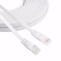 20m pure copper wire cat6 flat utp ethernet network cable rj45 patch lan cable white color
