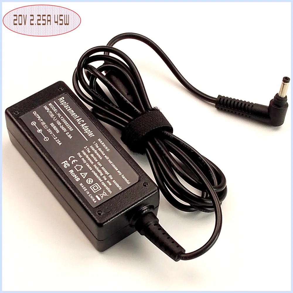 Ноутбук Нетбук Ac адаптер питания зарядное устройство 20V 2.25A для Lenovo IdeaPad 110 80T70011US