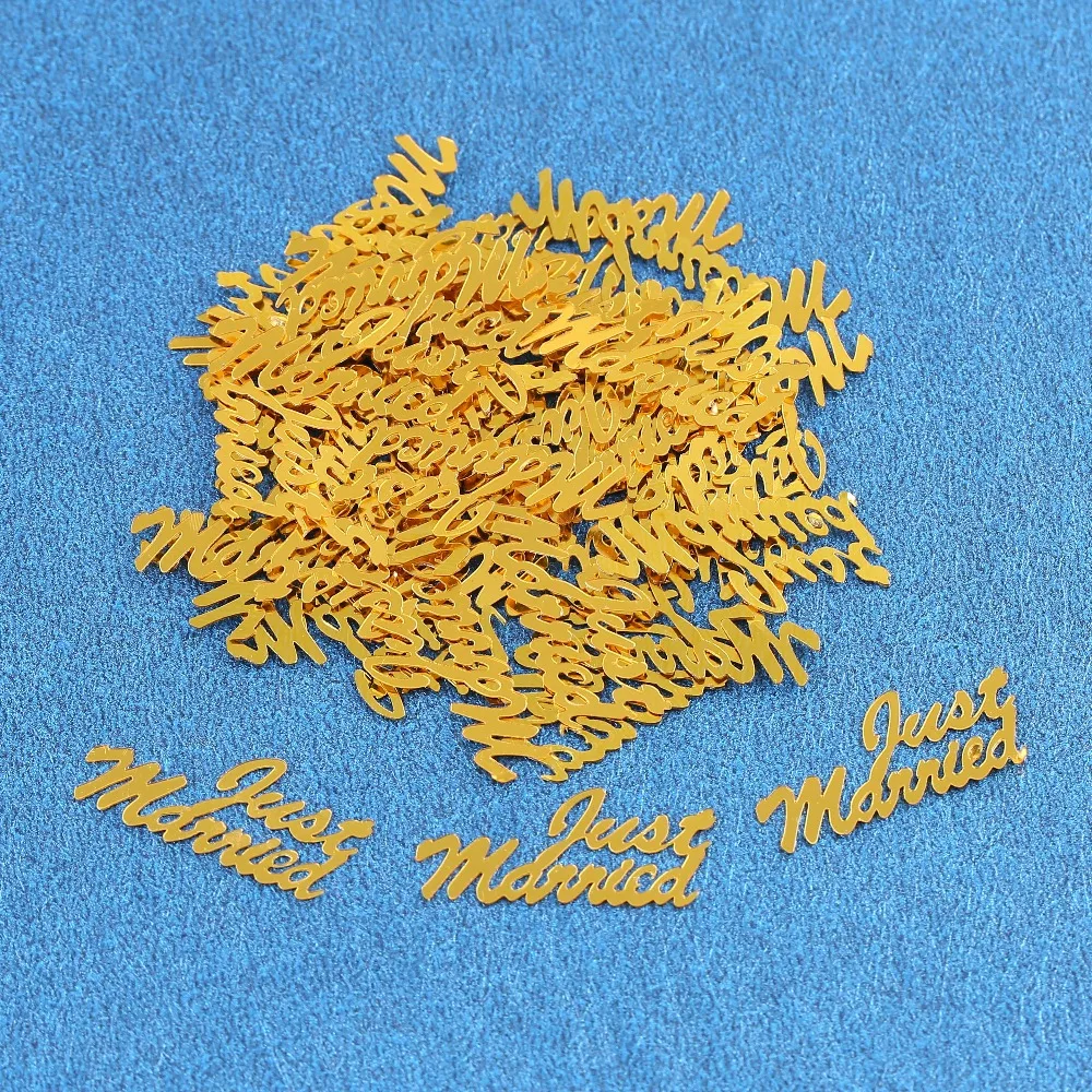 15 г золотистый только что замужник Свадебная вечеринка искусственное сердце