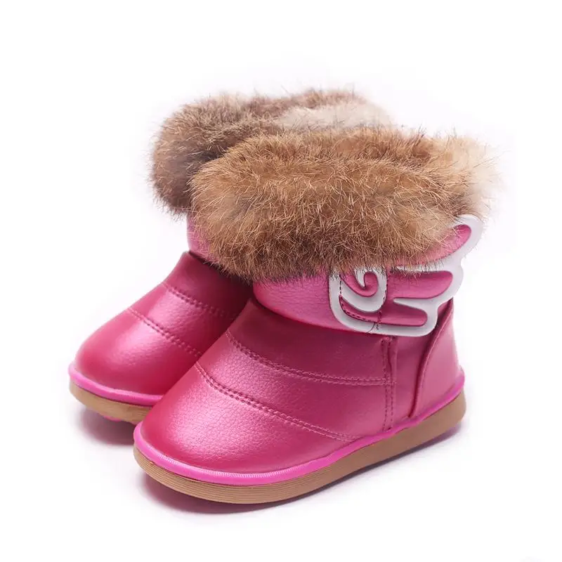 Сапоги для девочек детские сапоги зимняя детская теплая обувь с кроличьим мехом