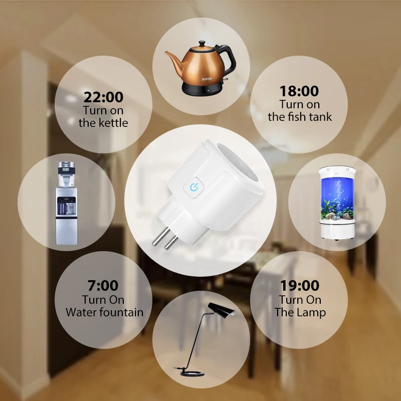 KMAX ЕС smart plug WiFi беспроводной удалить управление 16A розетка включение и выключение