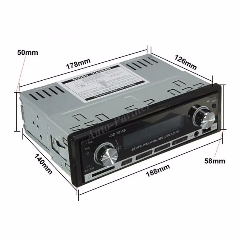 Автомагнитола с Bluetooth 12 В 1 Din FM Aux вход SD USB MP3 WMA mp3 плеер Fm тюнер|bluetooth car stereo|car stereofm