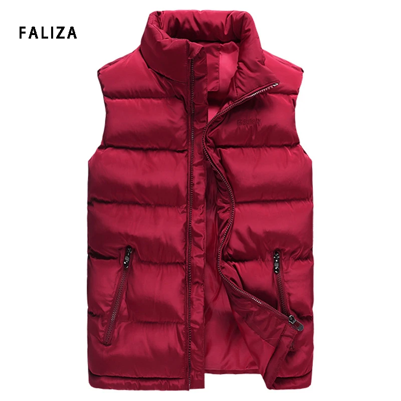 FALIZA 6XL новые зимние мужские куртки безрукавки жилет мужской теплый пуховой
