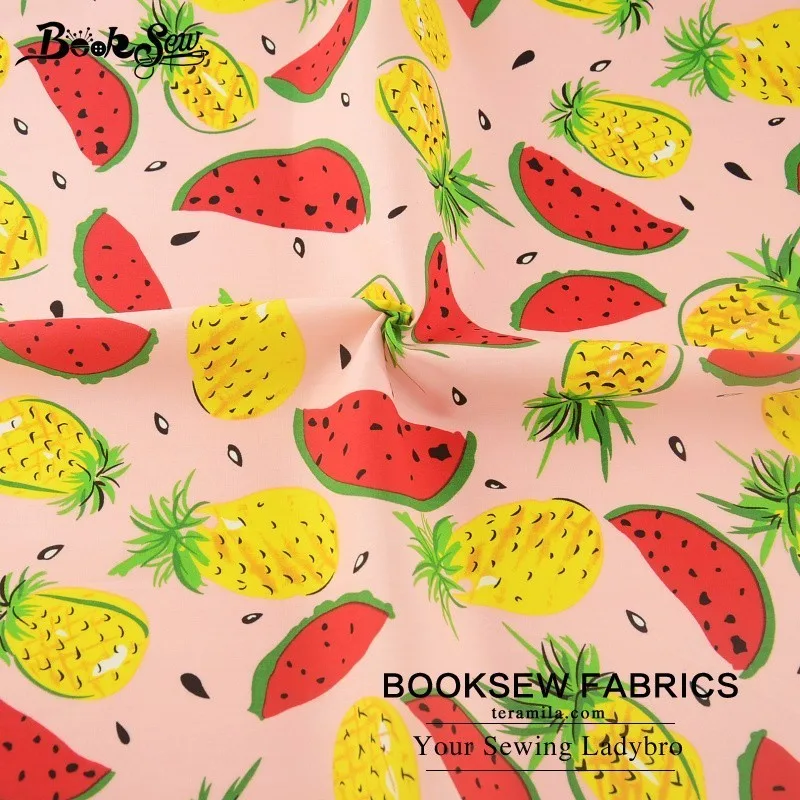 Booksew 100% хлопчатобумажная Поплиновая ткань летняя мягкая стеганая с фруктовым