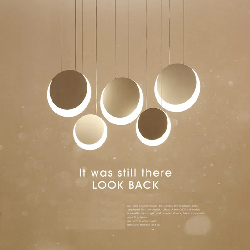 LukLoy Moon Pendant Lights Loft Hanging Light Fixture Kitchen Hanglamp Living Room Bedside Lamp Luminaire | Освещение