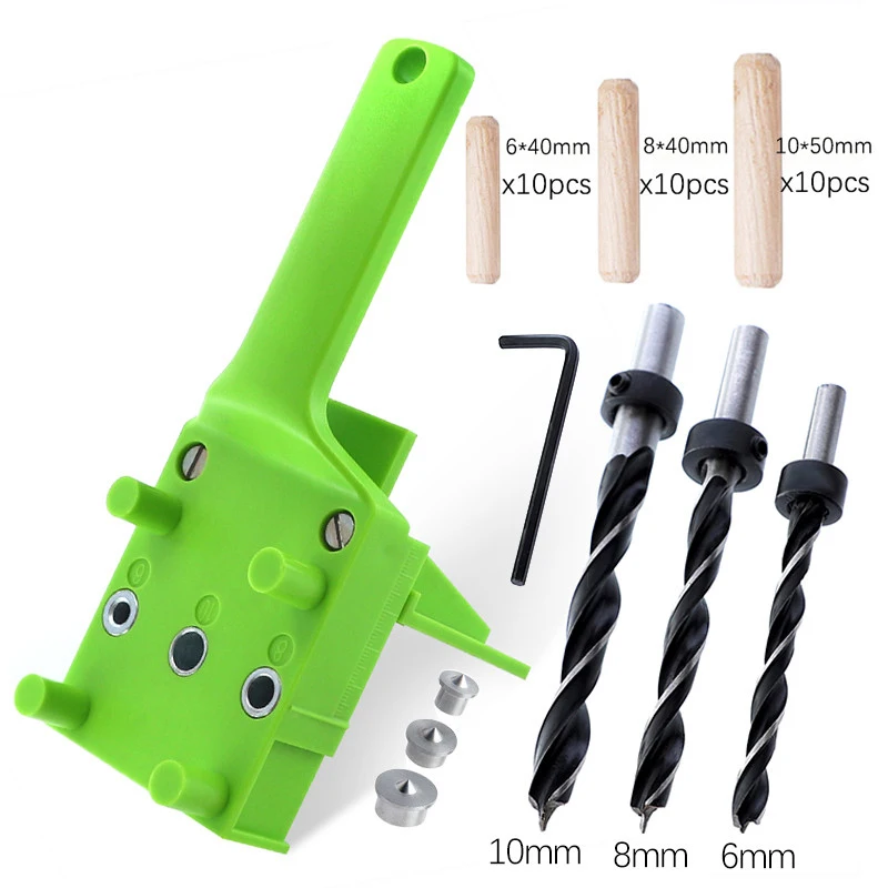 Карманное отверстие джиг ручной дюбель Abs пластик деревообрабатывающий для 6 8 10