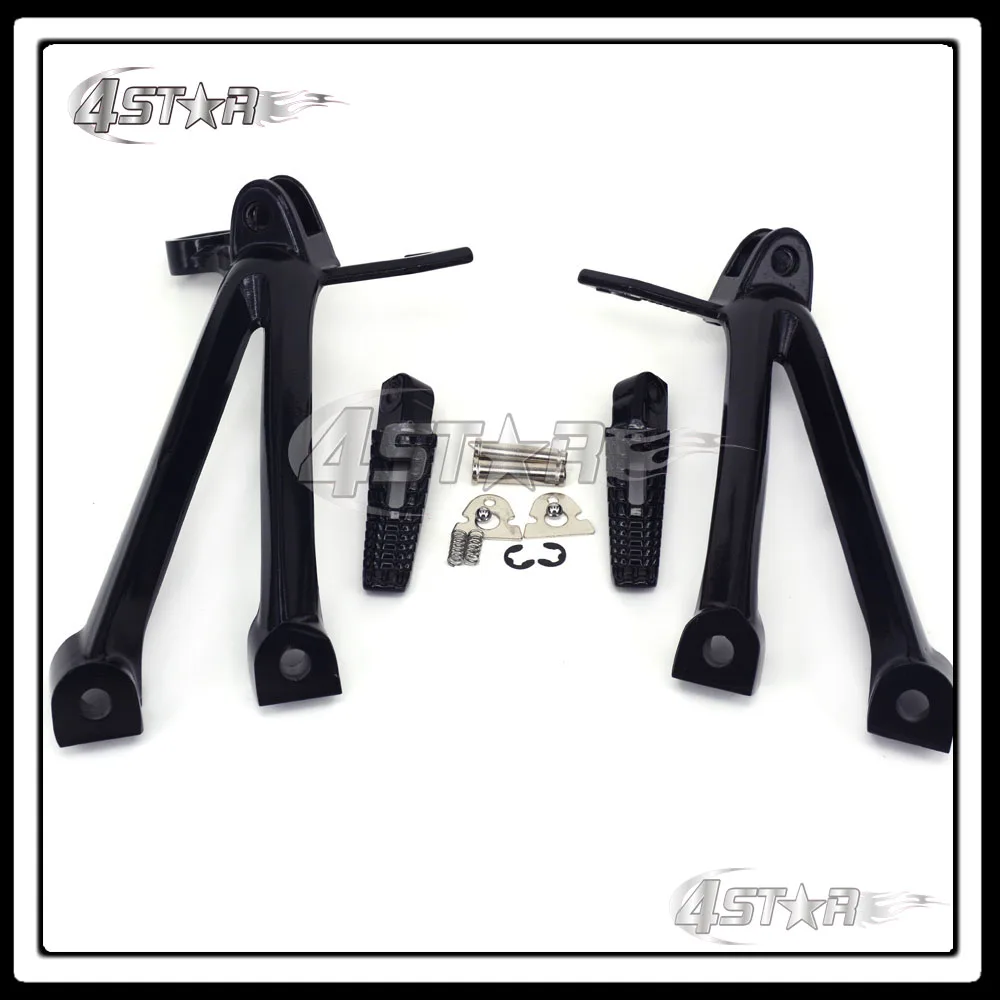 Сплав Черный сзади пассажирских подножки педали и штатив кронштейны крепление