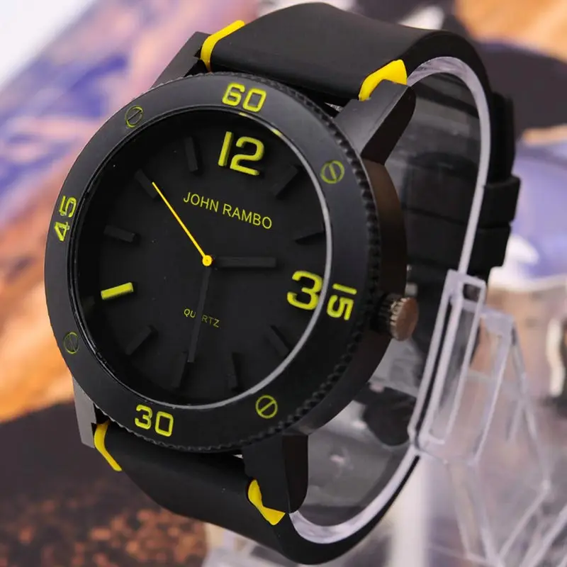 Big dial casual fashion watch men luxury brand analog sports military watches silicone quartz relogio masculino reloj hombre | Наручные