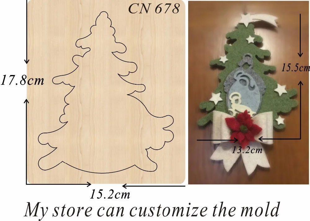 green Christmas tree-CN678 steel wooden dies cutting for scrapbooking Thickness/15.8mm/ | Дом и сад