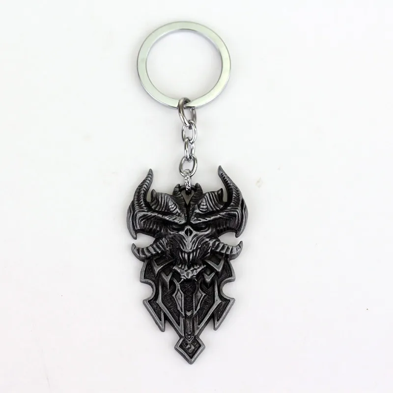 Игра Diablo III 3 логотип металический брелок для ключей с Blizzard брелки жнец душ