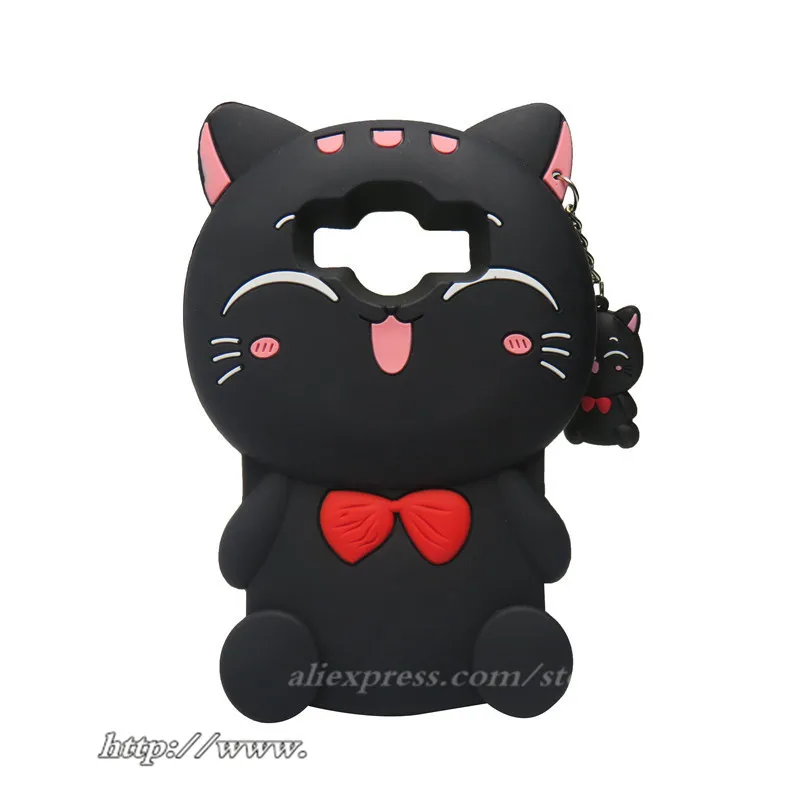 3D с изображением из мультфильма Lucky Cat Мягкая силиконовая крышка для Coque samsung Galaxy
