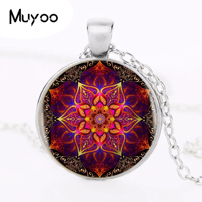 Red Logo Pendant Necklace Flower Handmade Round Vintage Chain Choker Statement Women Jewelry HZ1 | Украшения и аксессуары