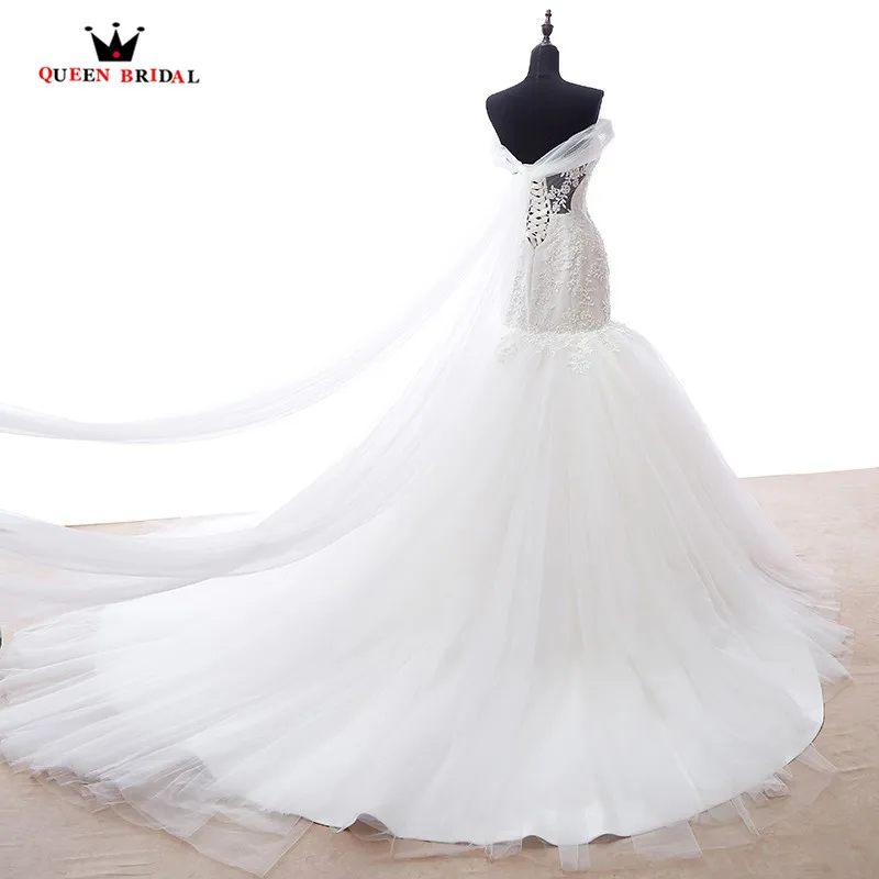 Wedding Dresses Mermaid Sweetheart Tulle Lace Beading Sexy Romantic Robe De Mariee Bridal Gown 2022 New Custom Size XJ38 | Свадьбы и