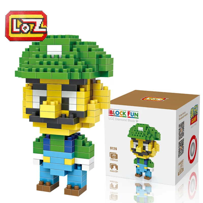 Лидер продаж пластиковые игрушки для сборки LOZ микро блоки аниме Super Mario