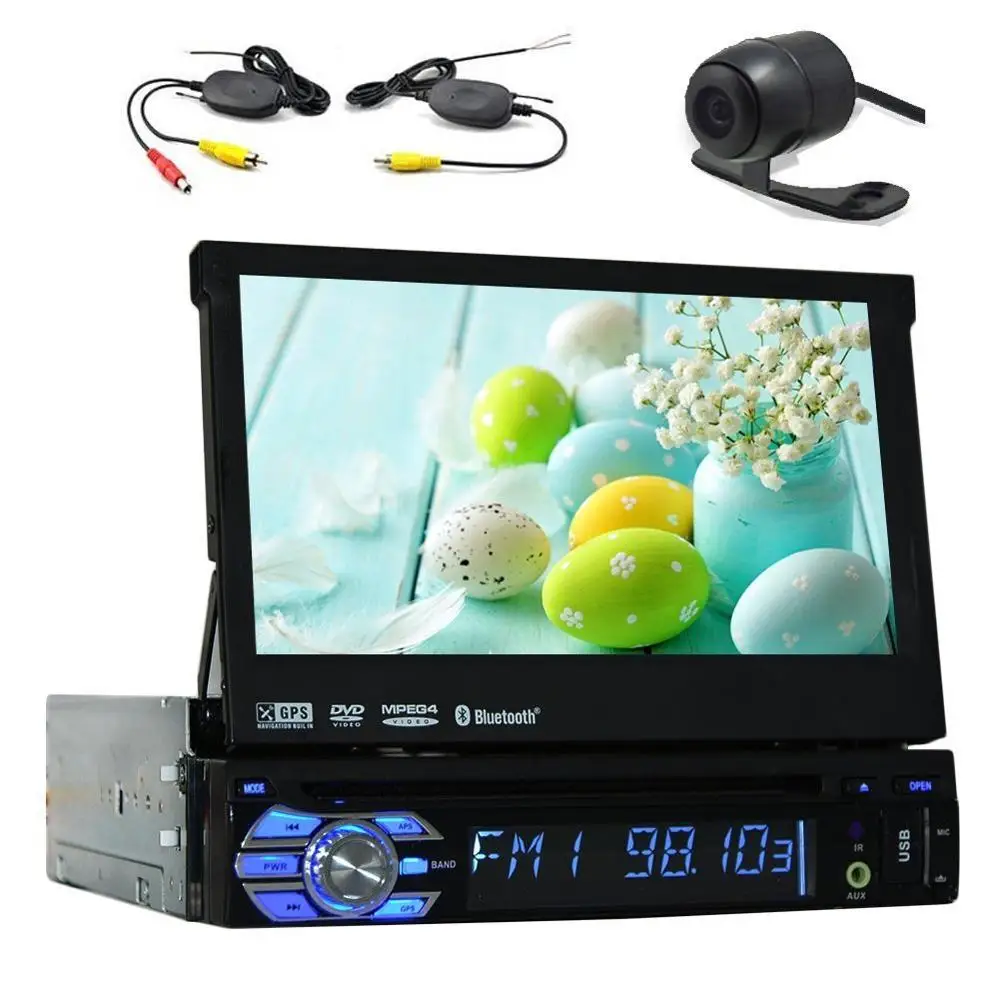 Сзади Камера включают! Автомобиль GPS навигации dvd плеер 1DIN стерео аудио USB Ipod fm