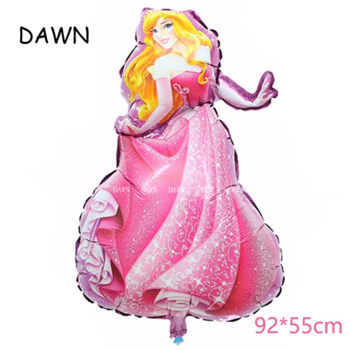 sleeping Beauty 92*55 см большие Белль Аврора Золушка Белоснежка Эльза Русалка Принцесса фольгированные шары Детские украшения на день рождения - Цвет: sleeping Beauty