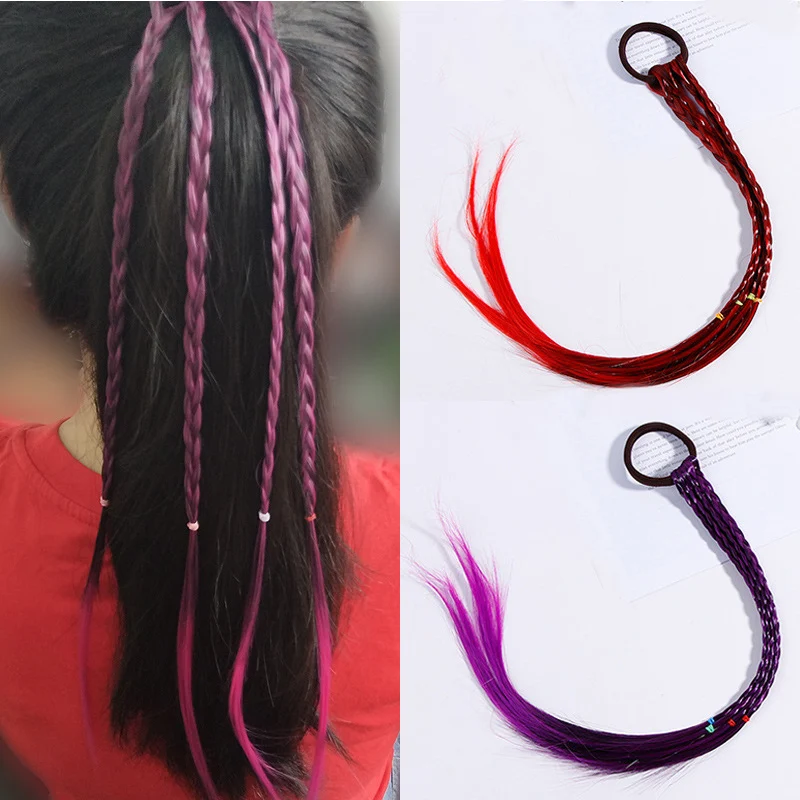 Резинки для волос девочек разноцветные резинки накладных хвостиков аксессуары в