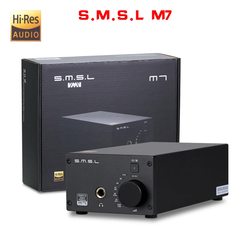 110 В SMSL M7 AK4452 * 2 32 бит/768 кГц DSD512 Hifi аудио USB DAC с усилителем XMOS LM4562 TPA6120A2 выход для