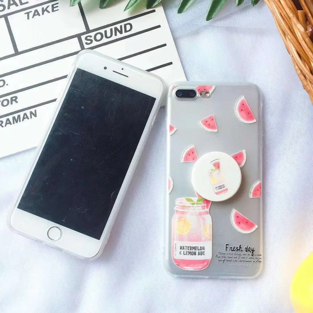 Cover For VIVO V5 V7 V9 Lite Plus Cute watermelon Bracket Silicon Case Y51 Y53 Y55 Y66 Y67 Y71 Y75 Y79 Y85 Soft |