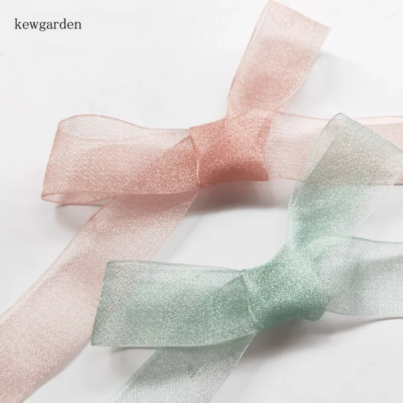 

Kewgarden вручную изготовленная лента 25 мм 1 "нейлоновая Вуаль ленты кружева Марля DIY цветок бант аксессуары тканевая лента для упаковки оптовая ...