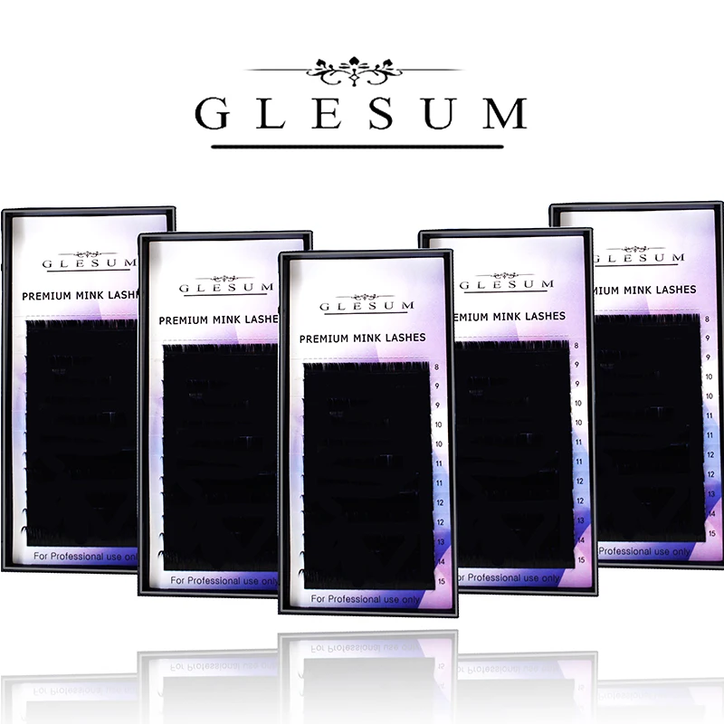GLESUM набор из 5 видов искусственная норка наращивание ресниц отдельные ресницы