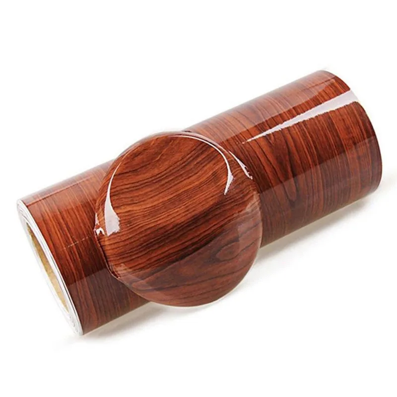 New 1Mx30cm 7 Colors Auto Decal Roll Low shrinkage Good Flatness Car Vinyl Sticker Wood Grain High Glossy Film Wrap DIY#297008 | Автомобили