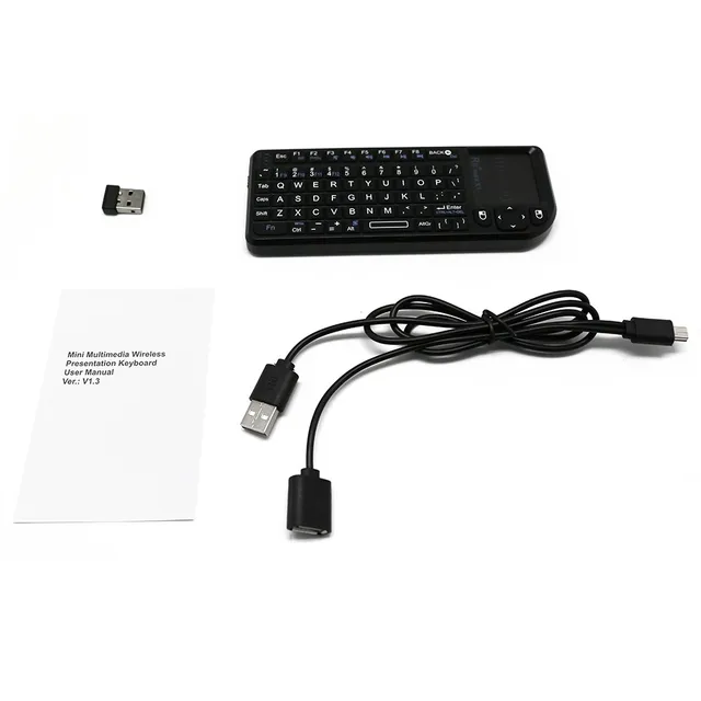 Original Rii X1 2.4GHz Mini Wireless Keyboard English/RU/ES/FR Keyboards with TouchPad for Android TV Box/PC/Laptop 6