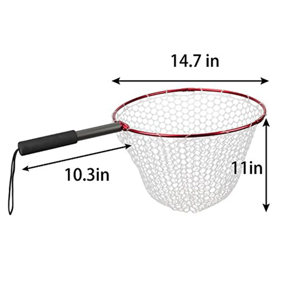 TOPIND 3PCS Folding Aluminium Alloy Hoop and Collapsible Fishing Handle Portable Net for Angling Fly fishing | Спорт и развлечения