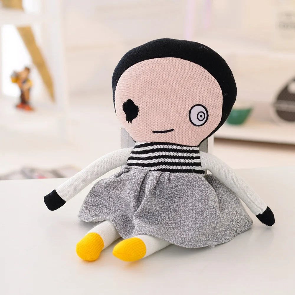 

40-70cm Lovely Ugly doll Knitted Cartoon Human Shape Character Plush Toy Stuff Doll Birthday Gifts For Children Kids