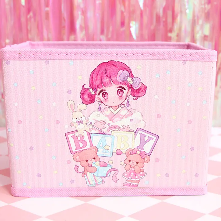 Мультяшная милая My Melody Cardcaptor Sakura Сейлор Мун Косметические Сумки для девушек косметички игрушки складной ящик для хранения сумка органайзер - Цвет: Небесно-голубой