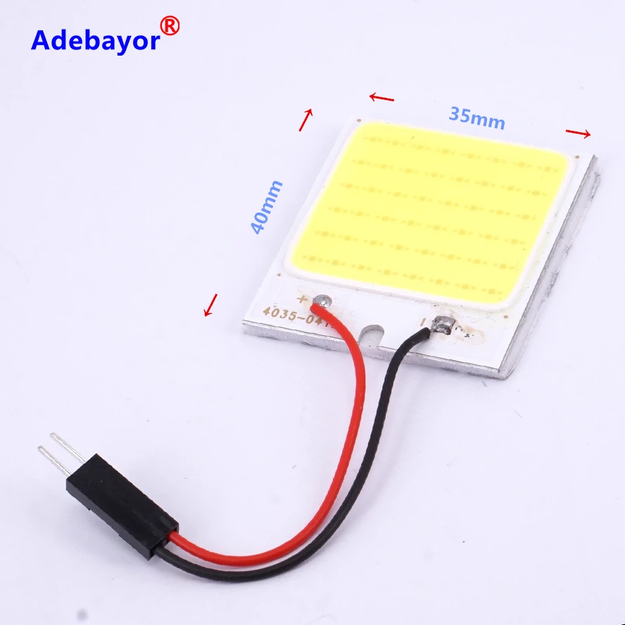 100 X Dome W5W COB 48 Chip светодиодный светильник для салона автомобиля T10 194 переходник