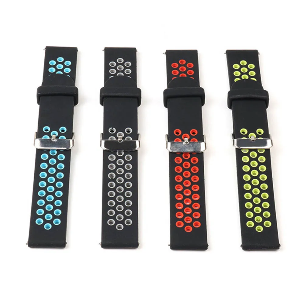 Силиконовый браслет ремешок для Xiaomi Amazfit GTS Bip GTR 42 мм GTR 47 мм Pace Stratos 22 мм 20 мм ремешок для часов