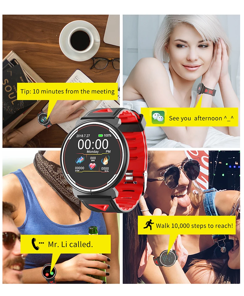 ST1 L5 Смарт-часы для мужчин и женщин Смарт-часы Bluetooth браслет Android напоминание о звонке сердечный ритм шагомер плавание IP68 водонепроницаемый