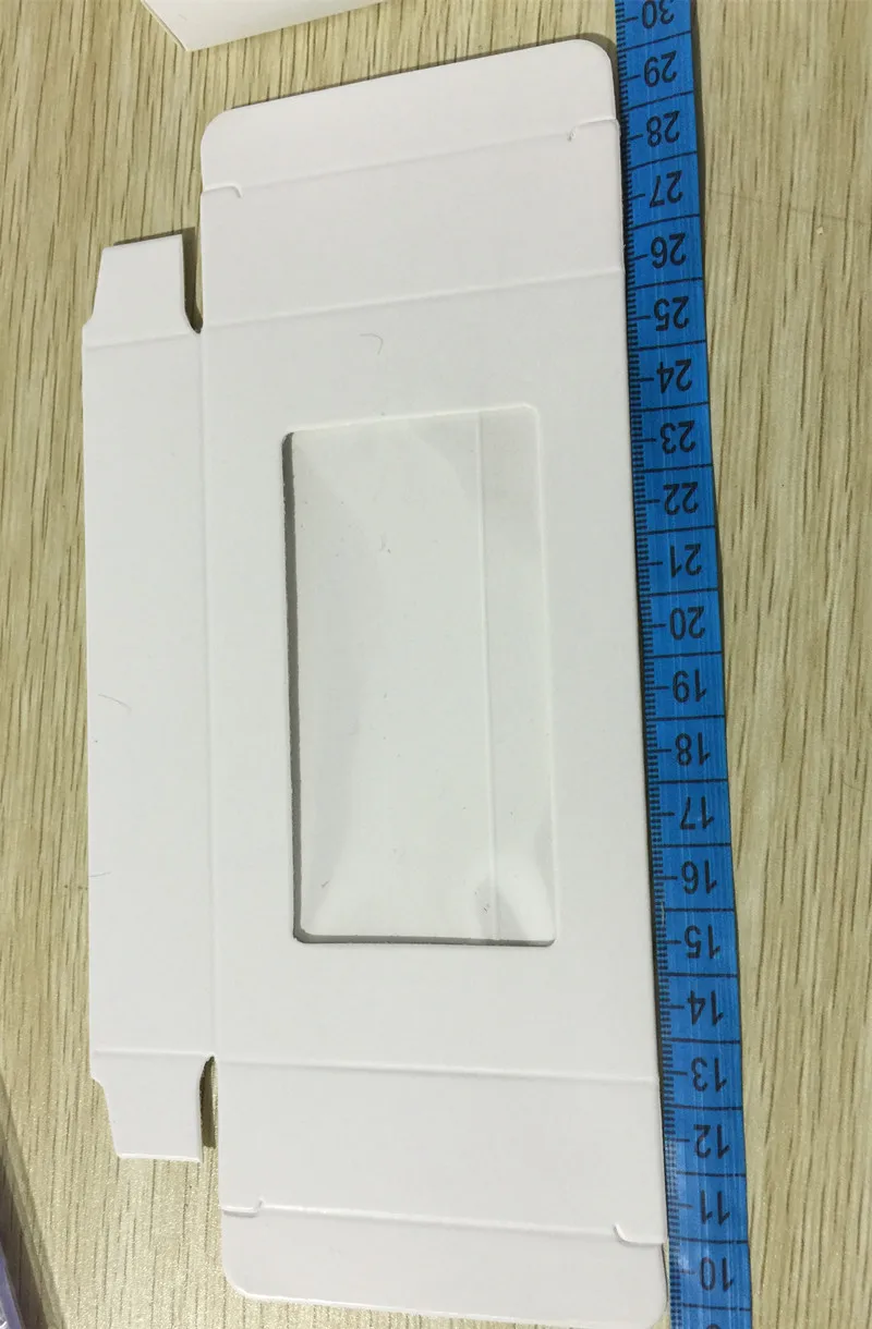 20 шт Размер 12,5x7,5x2,4 см белая бумажная подарочная коробка с пластиковым отверстием для упаковки/защиты/отображения продуктов или подарка