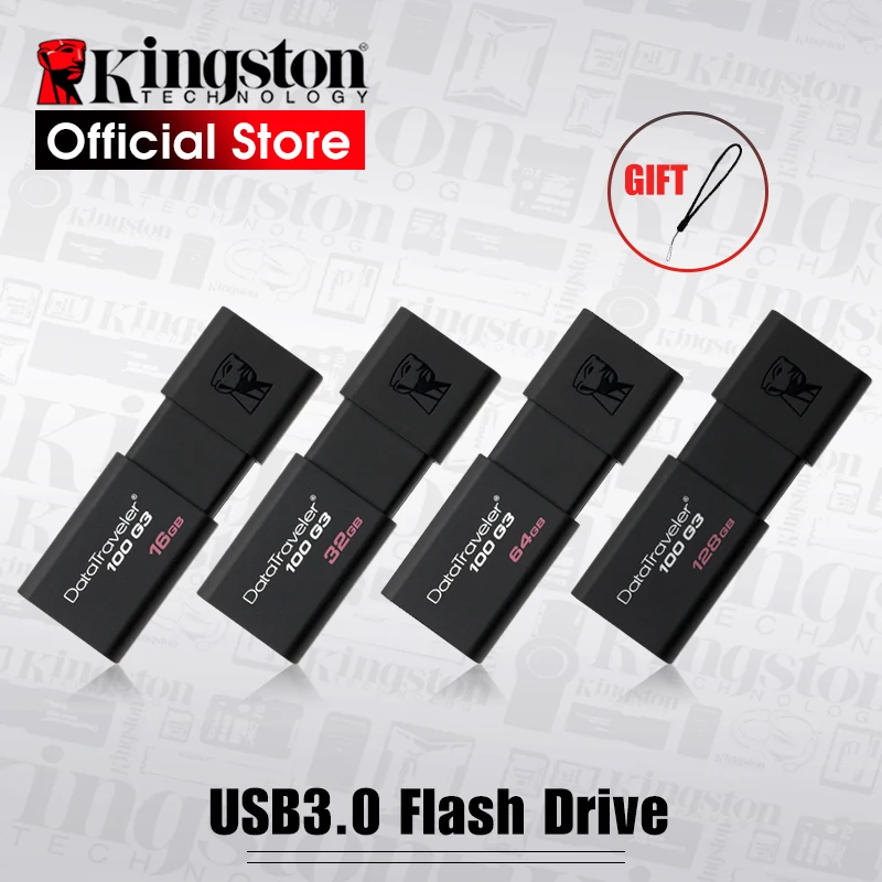 USB-флеш-накопитель Kingston DT100G3 8/16/32/64/128 Гб | Компьютеры и офис - Фото №1