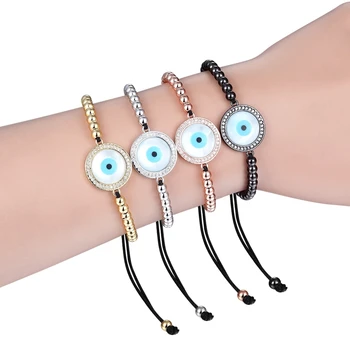 Big Round Eye with Micro Pave Cubic Zircon 4