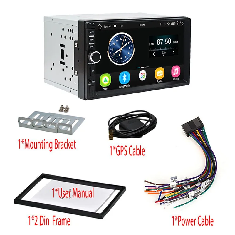 Full HD 7 дюймов емкостный экран Android система Bluetooth автомобильное радио GPS навигация 2